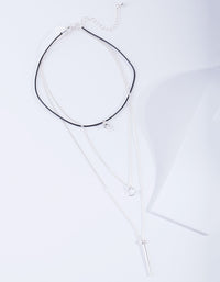 Silver Diamante and Stick Layer Choker - link has visual effect only