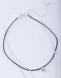 Silver Diamante and Stick Layer Choker - link has visual effect only