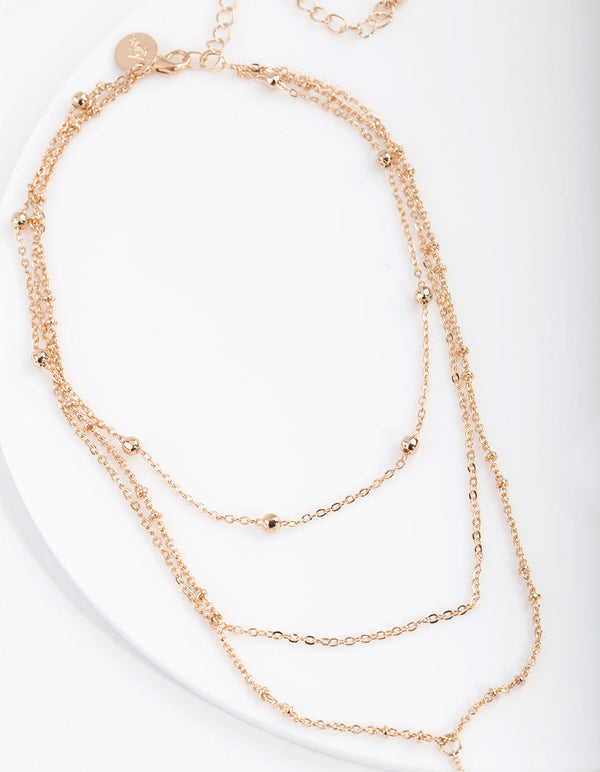 Gold Fine Chain Choker Necklace