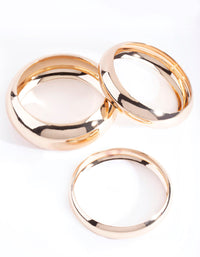 Gouden gepolijste statement bangle stapel - link has visual effect only