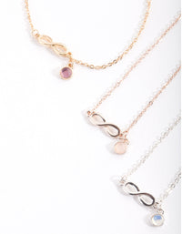 Mixed Metal Infinity Stone Bracelet Pack - link has visual effect only