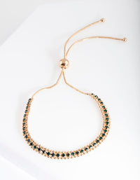 Gold Emerald Toggle Bracelet - link has visual effect only
