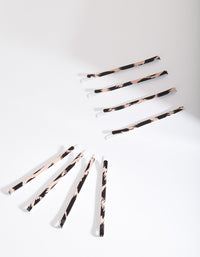 4cm Leopard Hair Pin 8-Pack - link has visual effect only