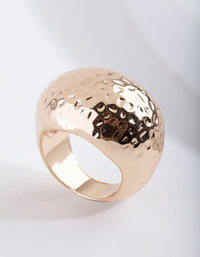 Gold Textured Dome Ring - link has visual effect only