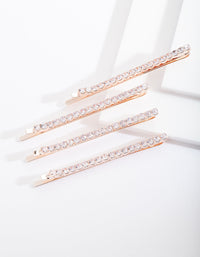 Silver Cubic Zirconia Gem Clip 4 Pack - link has visual effect only