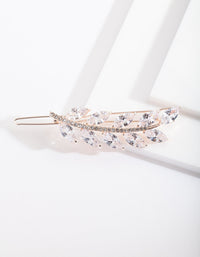 Cubic Zirconia Rose Gold Laurel Clip - link has visual effect only