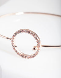 Rose Gold Cubic Zirconia Circle Cuff - link has visual effect only