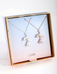 Mixed Metal Roses are Red Necklace Pack - link has visual effect only