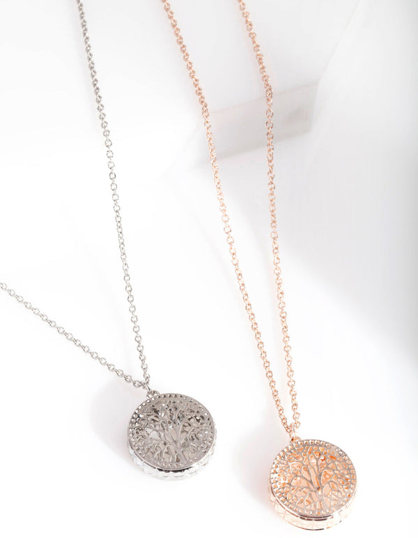 Mixed Metal Shaker Necklace 2 Pack