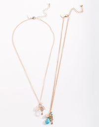 Semi Precious Gem Cluster Necklace Pack - link has visual effect only