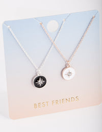 Mixed Metal Noir Blanc Necklace 2 Pack - link has visual effect only