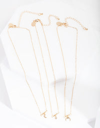 Mixed Metal Starry Nights Necklace Set - link has visual effect only