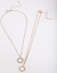 Mixed Metal Affirmation Necklace 2 Pack - link has visual effect only