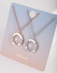 Mixed Metal Affirmation Necklace 2 Pack - link has visual effect only