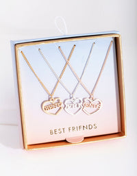 Mixed Metal Best Friends 3 Pack Necklace Set - link has visual effect only
