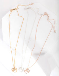 Mixed Metal Best Friends 3 Pack Necklace Set - link has visual effect only