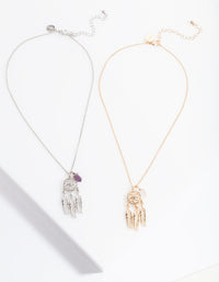 Mixed Metal Dream Catcher Necklace Pack - link has visual effect only