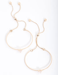 Gold Rose Quartz Toggle Bracelet - link has visual effect only