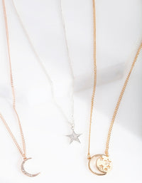 Gold Luck Charms Necklace 3 Pack - link has visual effect only
