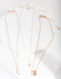 Gold Luck Charms Necklace 3 Pack - link has visual effect only