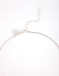 Cubic Zirconia Silver Y-Neck Necklace - link has visual effect only