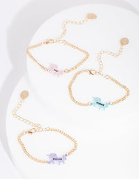 Kids Gold Unicorn BFF Bracelet 3 Pack - link has visual effect only