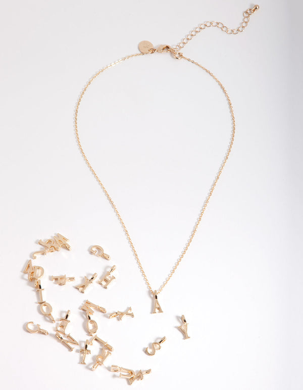 Kids Gold Make Your Own Letter Necklace