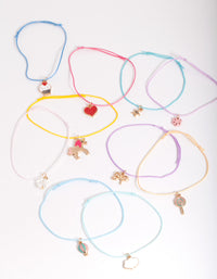 Kids Multi Coloured Charm Bracelet Pack - link has visual effect only