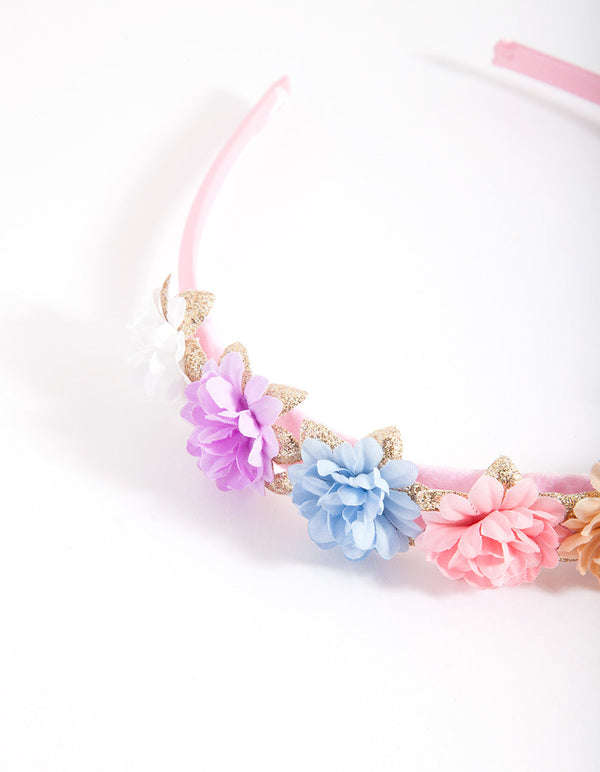 Kinderhoofdband met veelkleurige bloemen