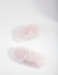 Spinki do włosów dla dzieci Fluffy Pink (2 sztuki) - link has visual effect only