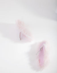 Spinki do włosów dla dzieci Fluffy Pink (2 sztuki) - link has visual effect only