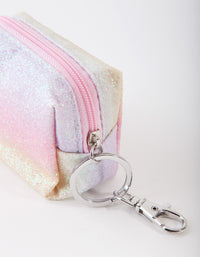 Kids Rainbow Glitter Purse Keyring - link has visual effect only