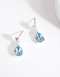 Aqua Diamond Simulant Teardrop Earrings - link has visual effect only
