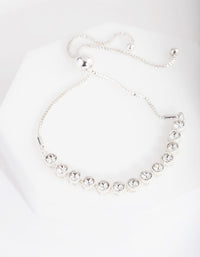Diamond Simulant Circular 4mm Crystal Toggle Bracelet - link has visual effect only