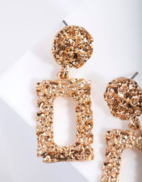 Mini Textured Rectangular Earrings - link has visual effect only
