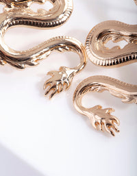 Mini Gold Spiked Dragon Earrings - link has visual effect only