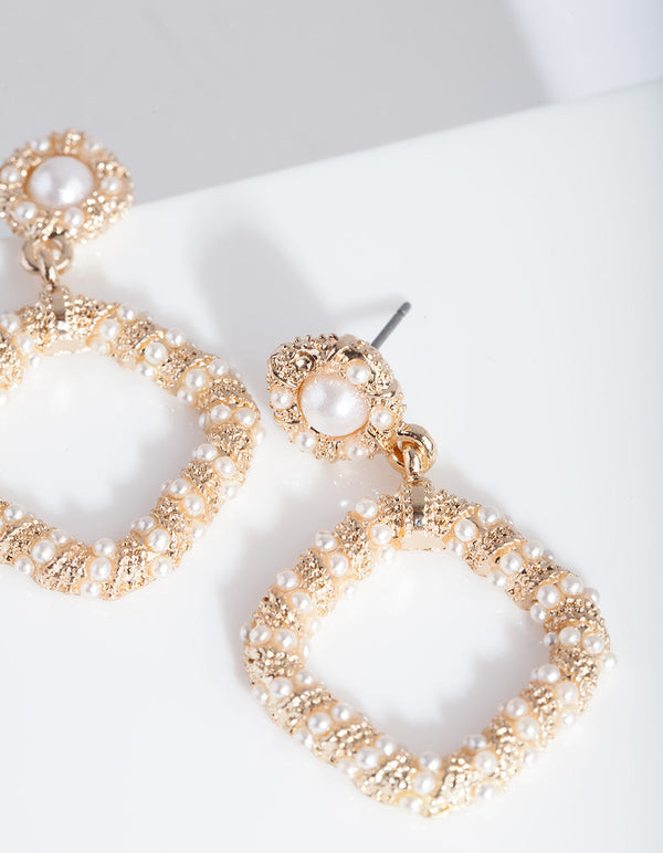 Mini Pearl Wrap Drop Earrings