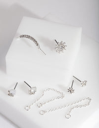 Silver Celestial Ear Cuff 4 Pack - link has visual effect only