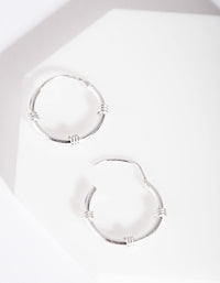 Sterling Silver Wire Wrap Hoop Earrings - link has visual effect only