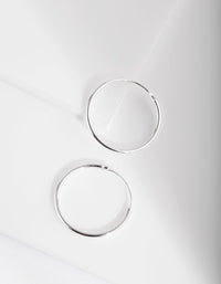 Sterling Silver 20mm Plain Hoop - link has visual effect only