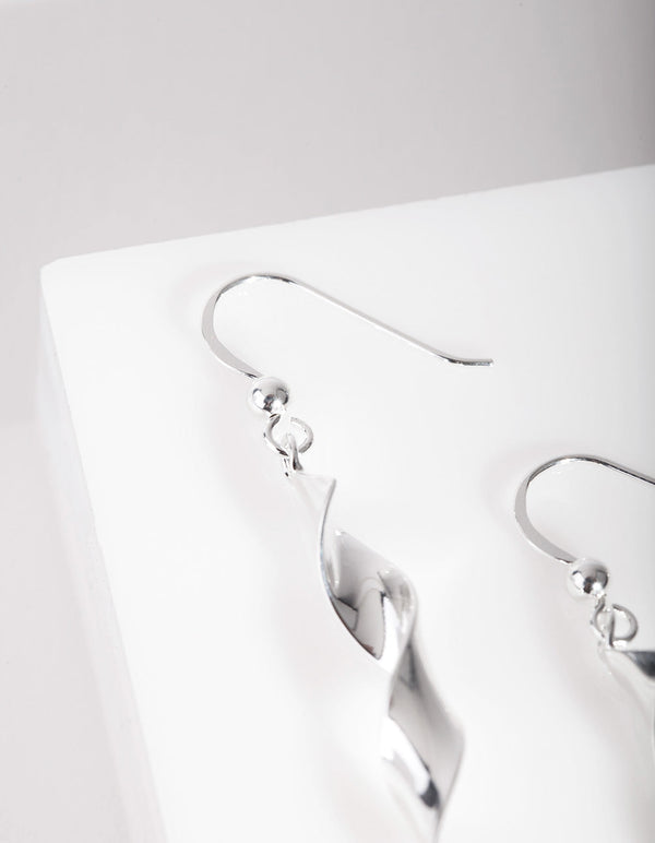 Sterling Silver Chunky Spiral Earrings