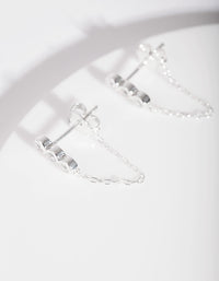 Sterling Silver Diamante Chain Earrings - link has visual effect only