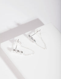 Sterling Silver Diamante Chain Earrings - link has visual effect only