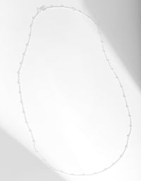 Sterling Silver Diacut Ball Chain Necklace - link has visual effect only