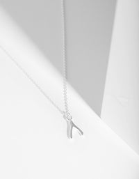Sterling Silver Wishbone Necklace - link has visual effect only