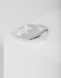 Sterling Silver Heart Signet Ring - link has visual effect only