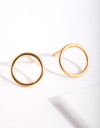 Gold Plated Sterling Silver Open Circle Stud Earrings - link has visual effect only