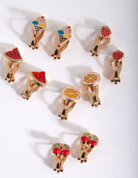 Kids Fruity Clip On Earring 5 Pack - link has visual effect only