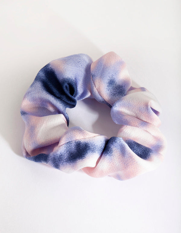Soft Blue Tie Dye Scrunchie