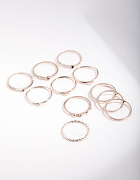 Rose Gold Purple Gem Ring Pack - link has visual effect only